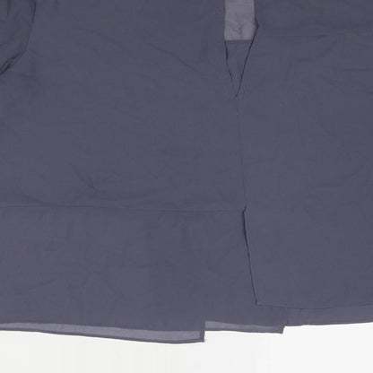 Womens UK Size 12 Topshop Grey Basic Blouse