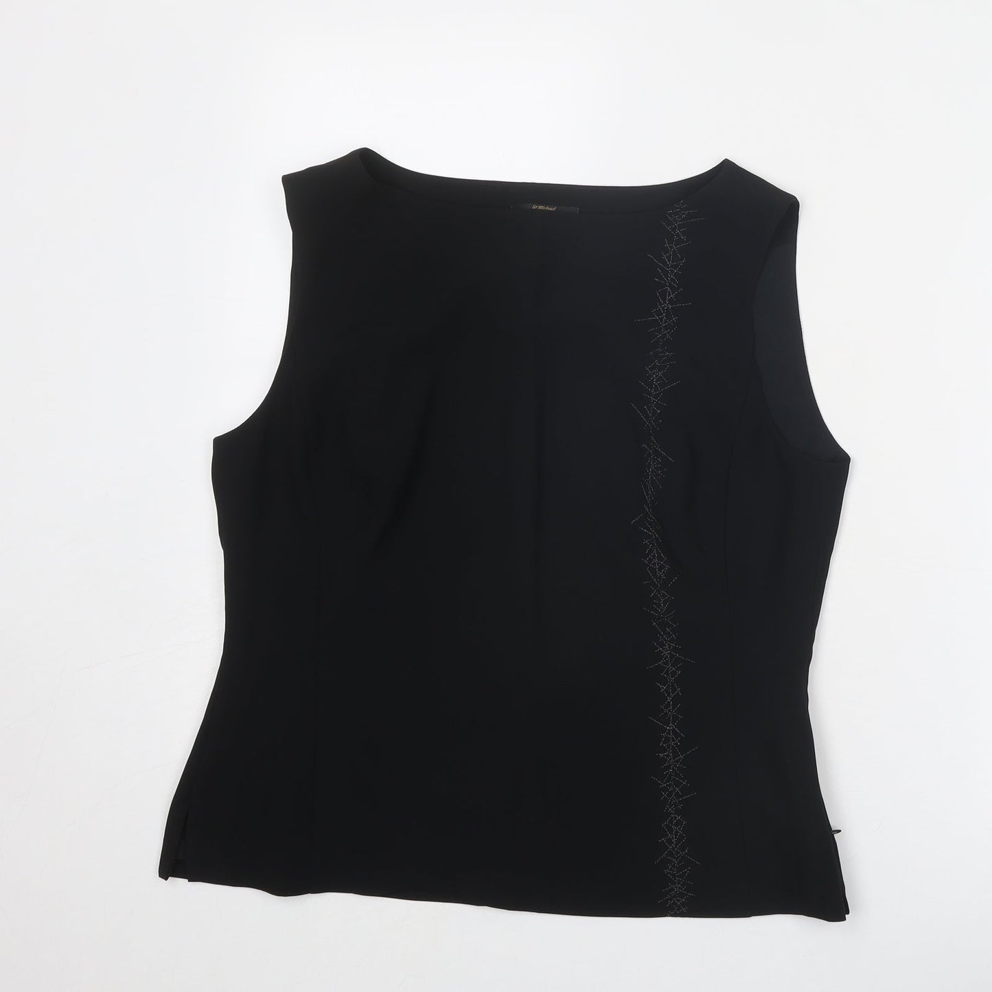 Womens UK Size 14 Marks and Spencer Black Basic Blouse