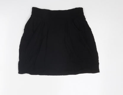 Divided by H&M Womens Black Viscose A-Line Skirt Size 10