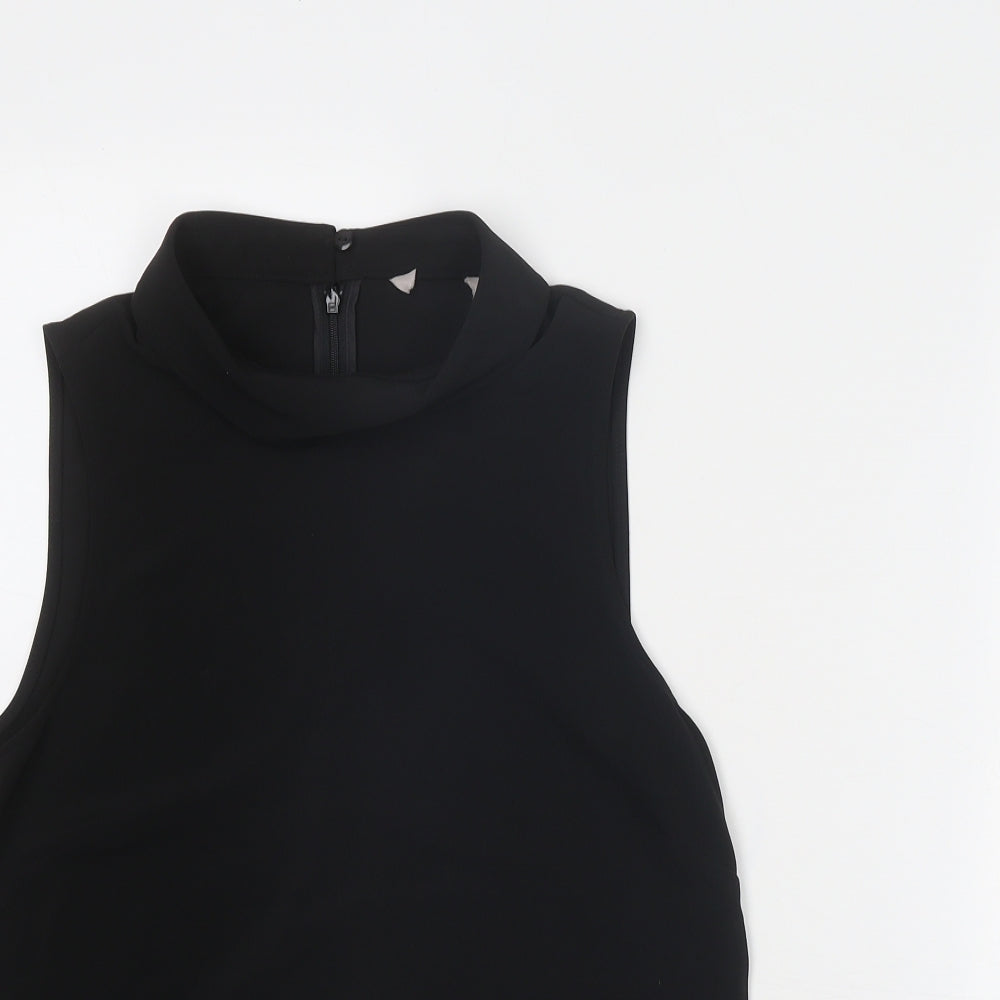 Womens UK Size 8 H&M Black Basic Blouse