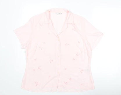 Womens UK Size 18 St Michael Pink Basic Button-Up