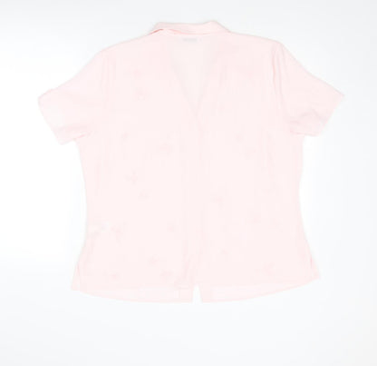 Womens UK Size 18 St Michael Pink Basic Button-Up