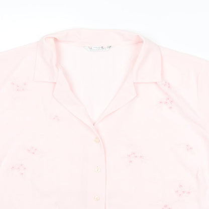 Womens UK Size 18 St Michael Pink Basic Button-Up