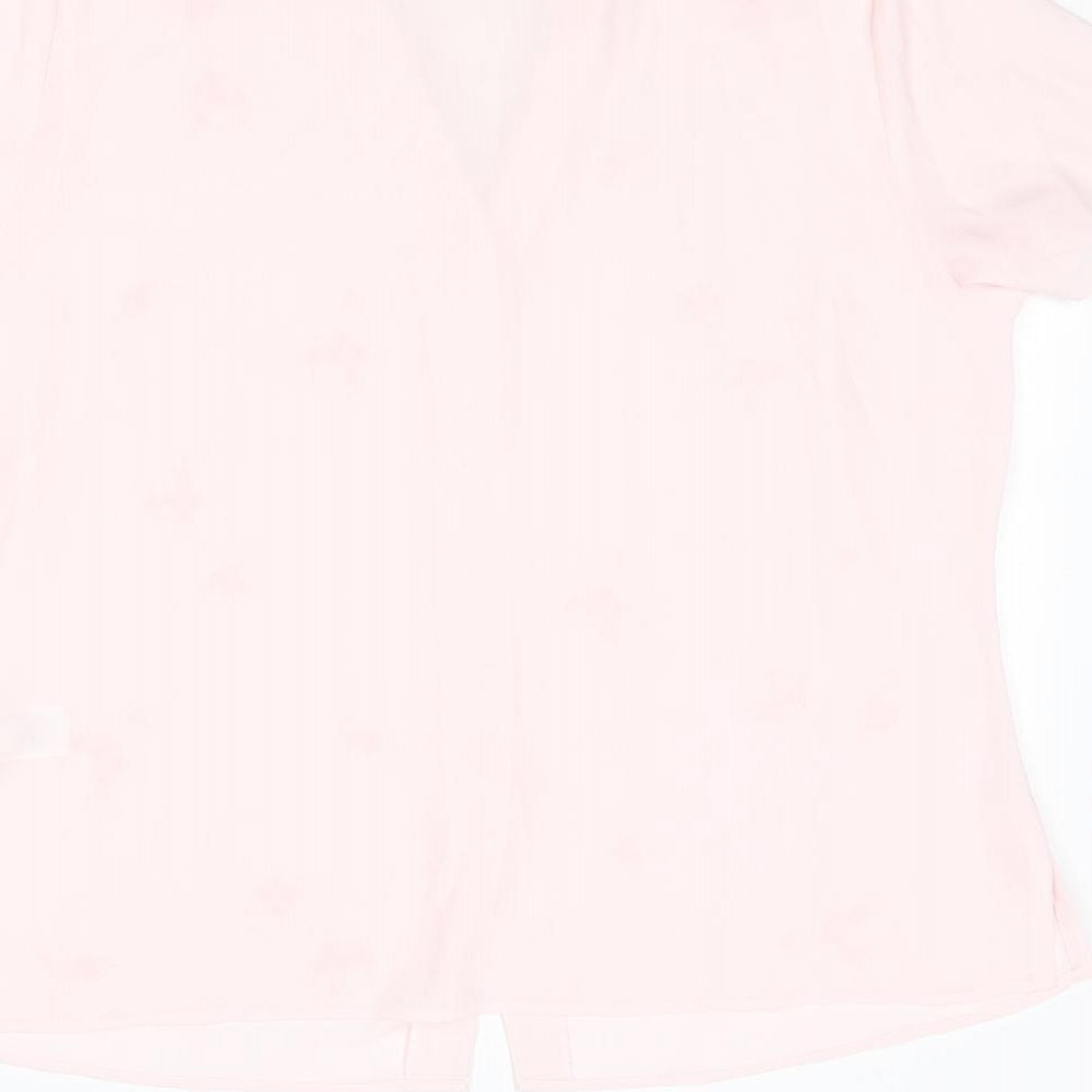 Womens UK Size 18 St Michael Pink Basic Button-Up