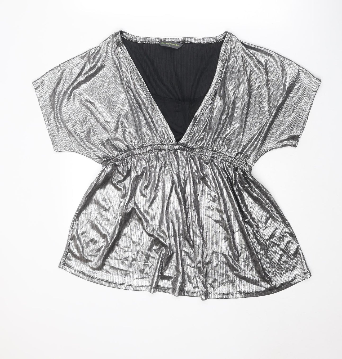 Womens UK Size XL Blooming Marvellous Silver Basic Blouse