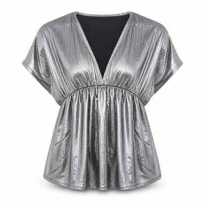 Womens UK Size XL Blooming Marvellous Silver Basic Blouse