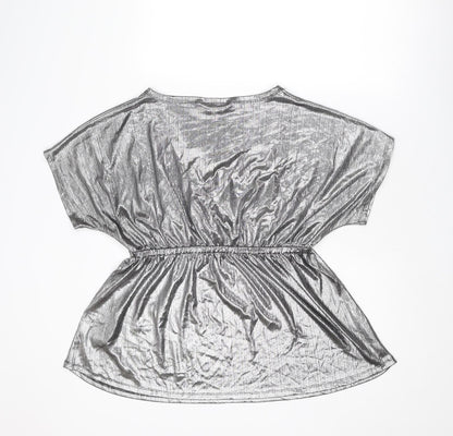Womens UK Size XL Blooming Marvellous Silver Basic Blouse