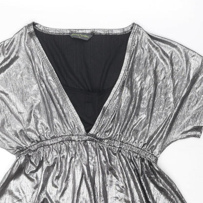 Womens UK Size XL Blooming Marvellous Silver Basic Blouse