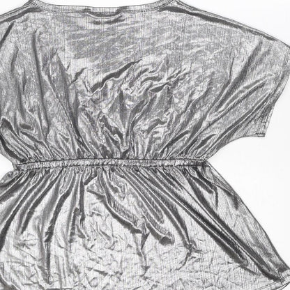 Womens UK Size XL Blooming Marvellous Silver Basic Blouse