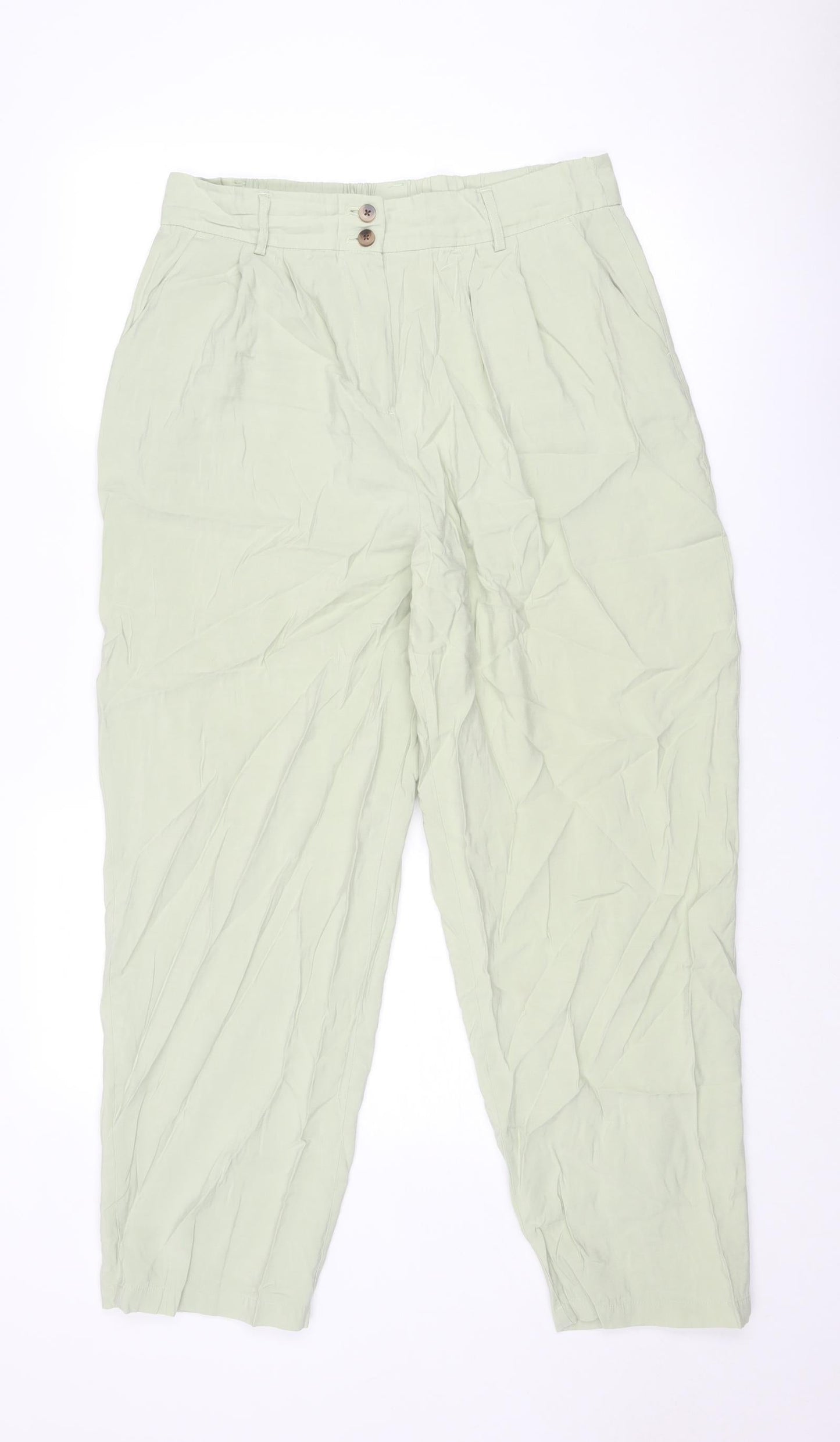 Womens UK Size 16 VILA Regular Fit Carrot Green Trousers