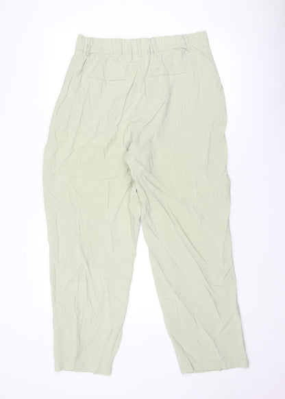 Womens UK Size 16 VILA Regular Fit Carrot Green Trousers