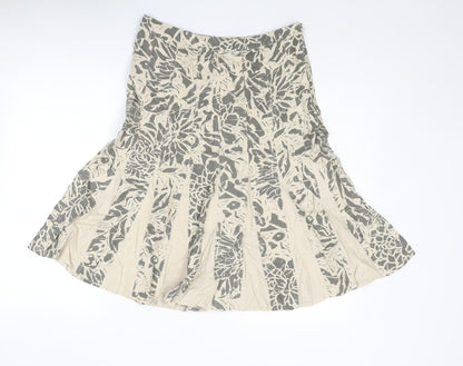 Maine Womens Beige Geometric Linen Swing Set Size 10 Zip