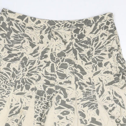 Maine Womens Beige Geometric Linen Swing Set Size 10 Zip