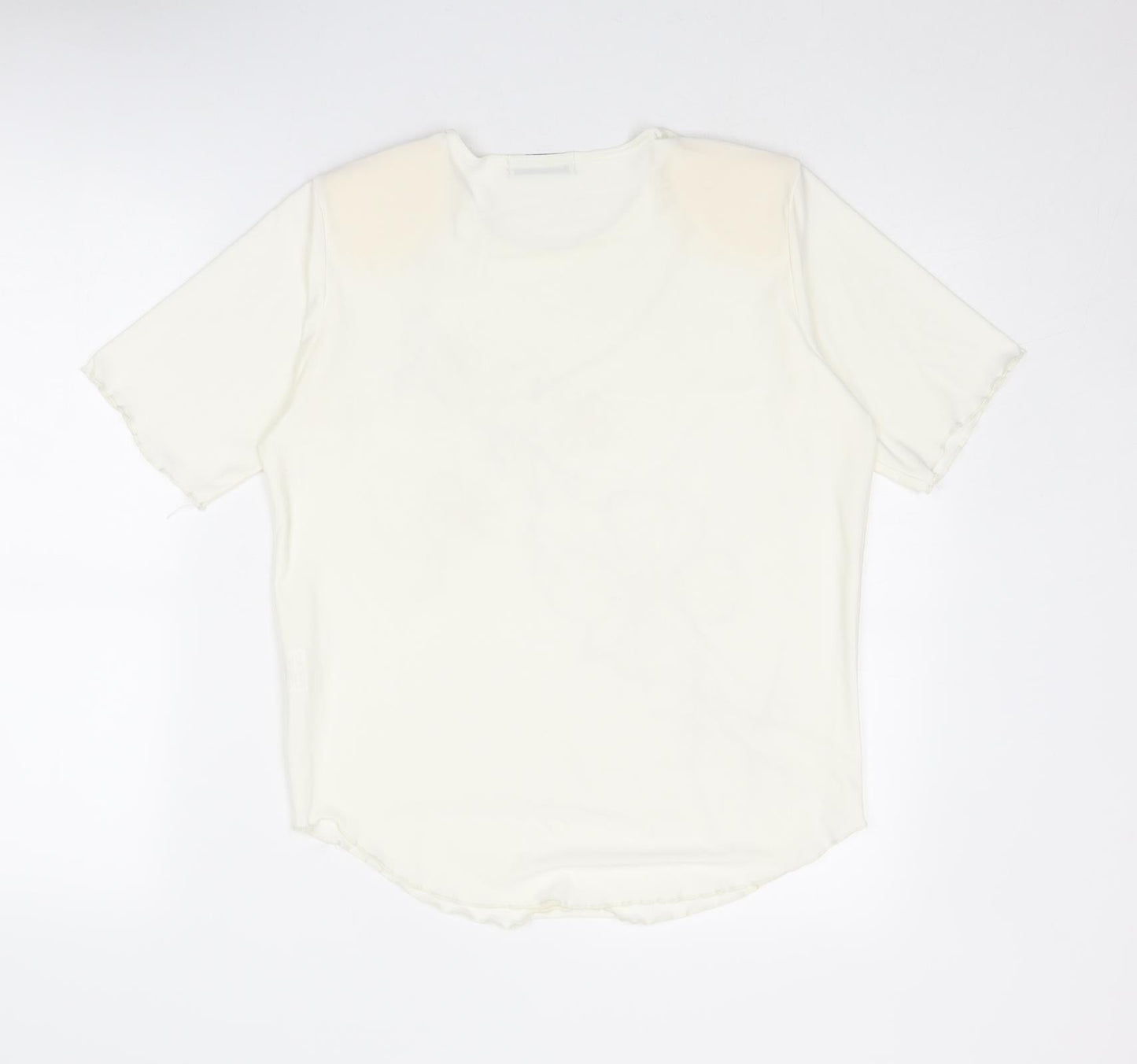 Womens UK Size 16 Sonic Ivory Basic T-Shirt