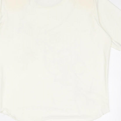 Womens UK Size 16 Sonic Ivory Basic T-Shirt