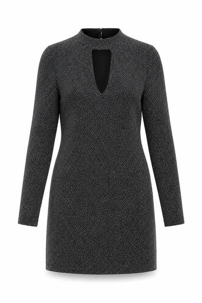 Oasis Womens Black Polyamide A-Line Size XS Round Neck Button