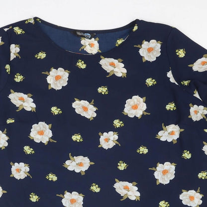 Womens UK Size 14 Blue Chameleon Blue Basic Blouse
