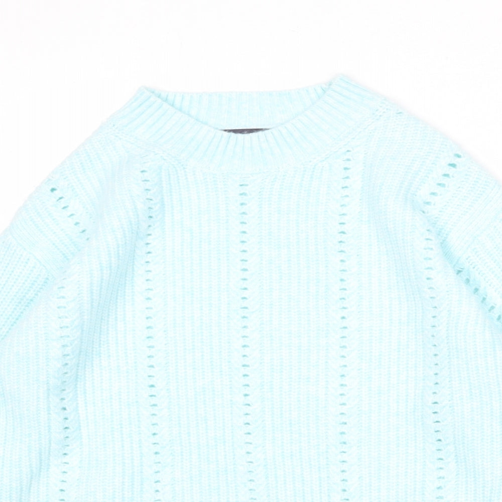 Womens UK Size S Marks and Spencer Blue Pullover Jumper