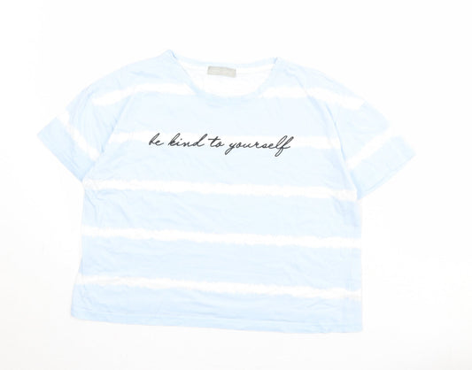 Womens UK Size XS New Look Blue Basic T-Shirt