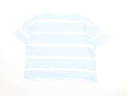 Womens UK Size XS New Look Blue Basic T-Shirt