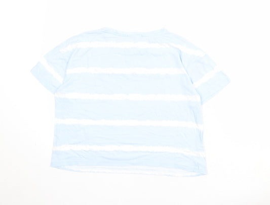 Womens UK Size XS New Look Blue Basic T-Shirt