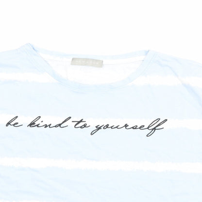 Womens UK Size XS New Look Blue Basic T-Shirt