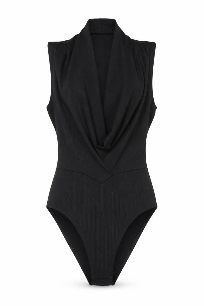 Womens UK Size 6 Topshop One-Piece Black Bodysuit