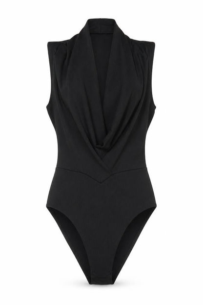 Womens UK Size 6 Topshop One-Piece Black Bodysuit