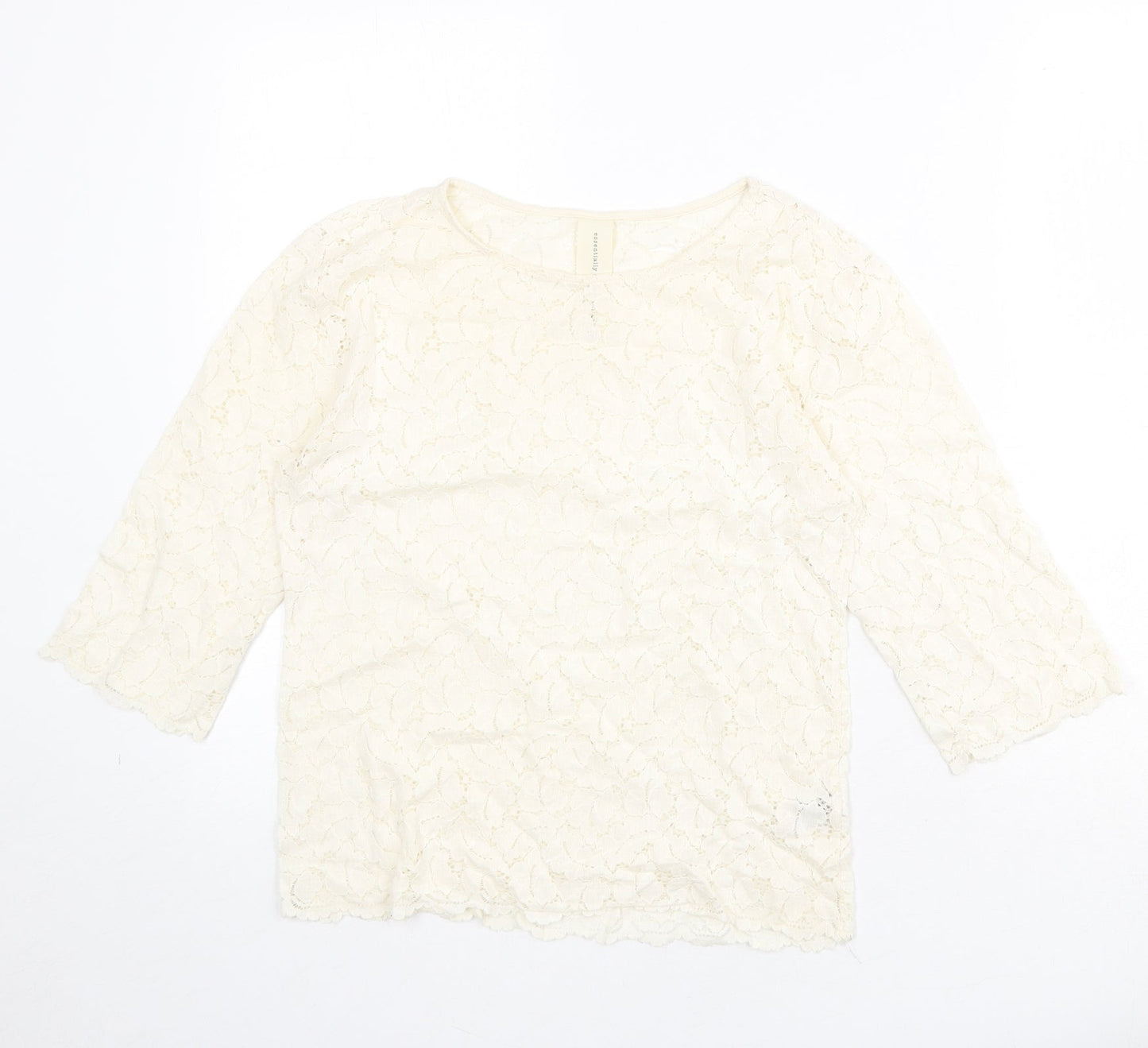Womens UK Size 8 NEXT Ivory Basic Blouse