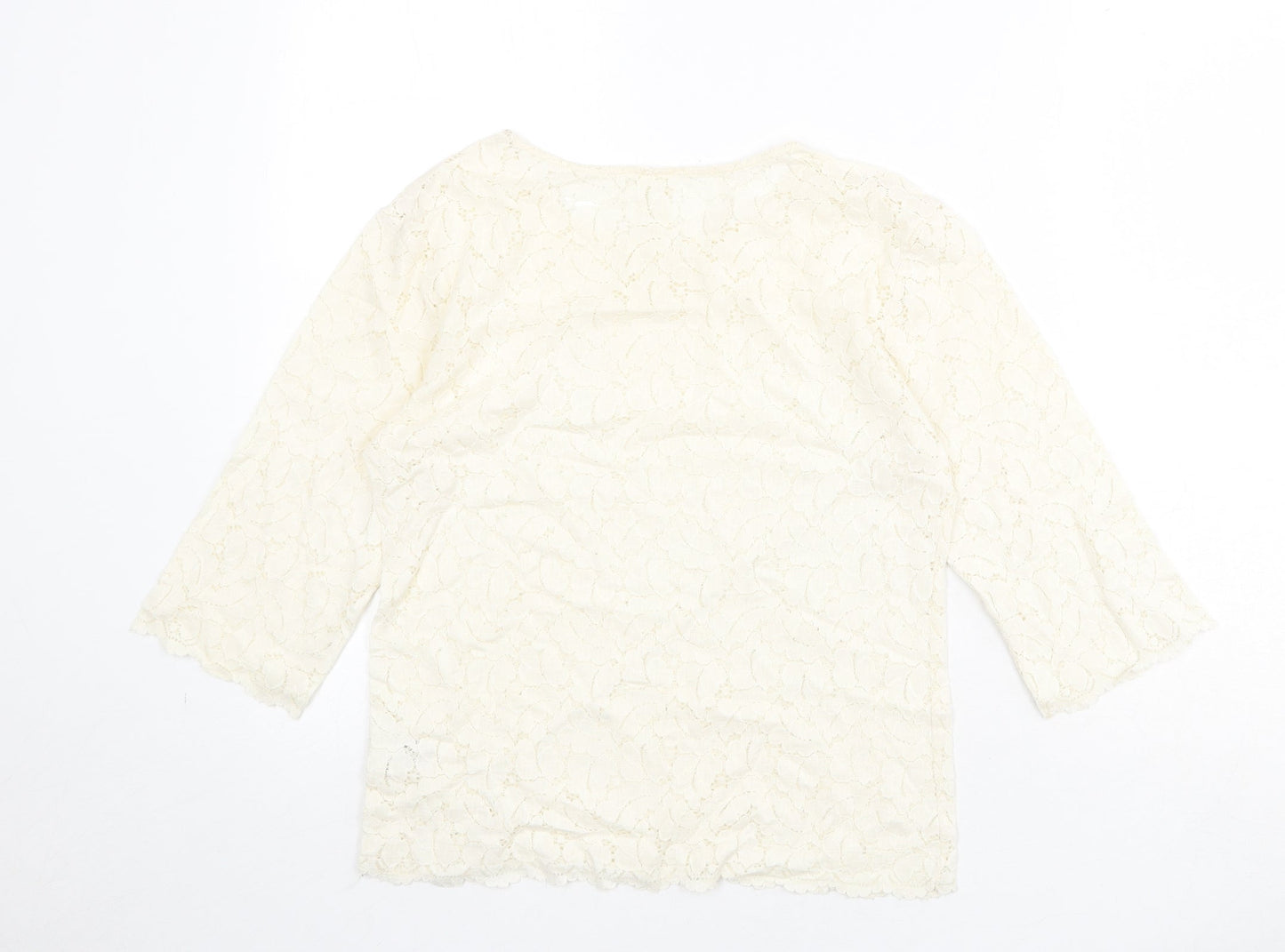 Womens UK Size 8 NEXT Ivory Basic Blouse