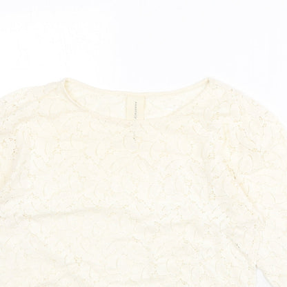 Womens UK Size 8 NEXT Ivory Basic Blouse