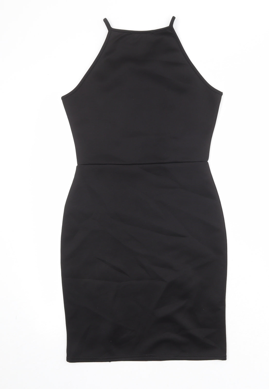 Missguided Womens Black Polyester Bodycon Size 8 Round Neck Pullover