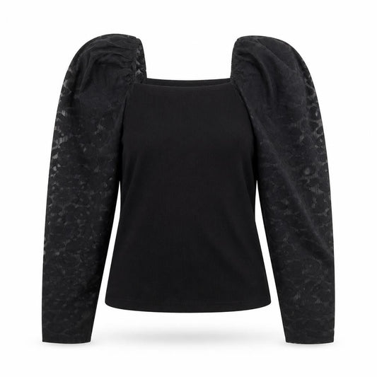 Womens UK Size 10 New Look Black Basic Blouse