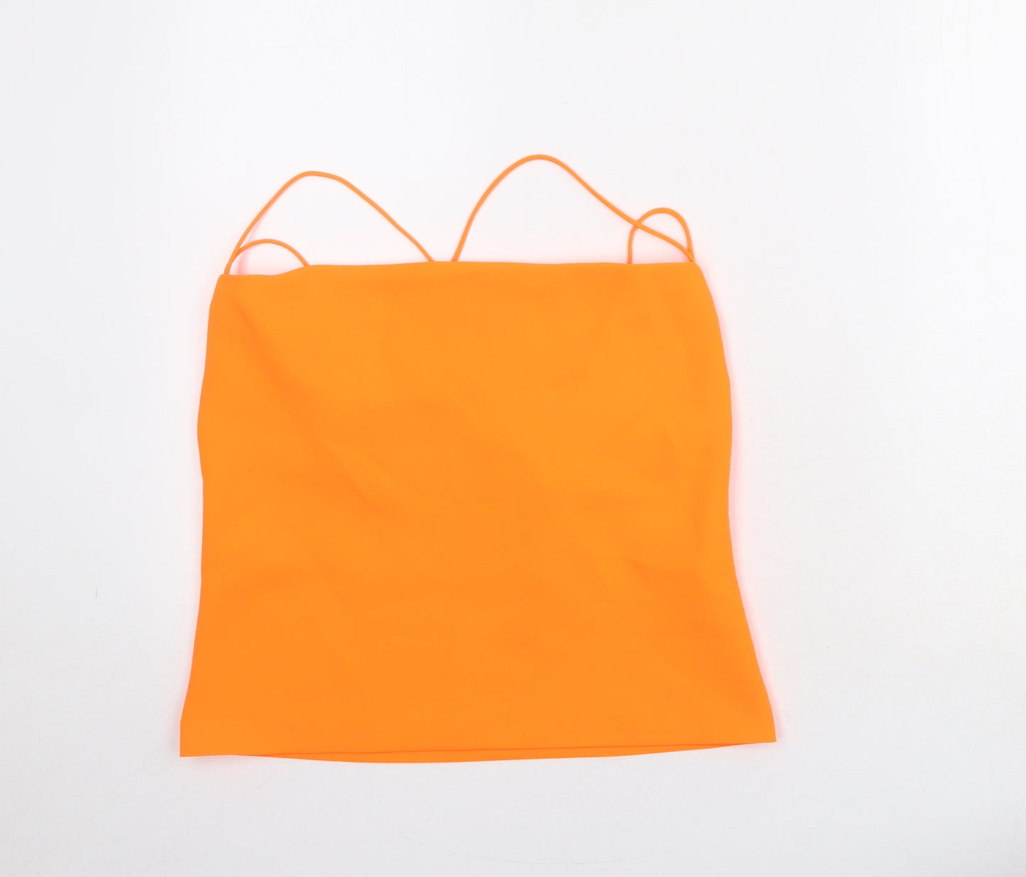Womens UK Size M Zara Orange Basic Tank