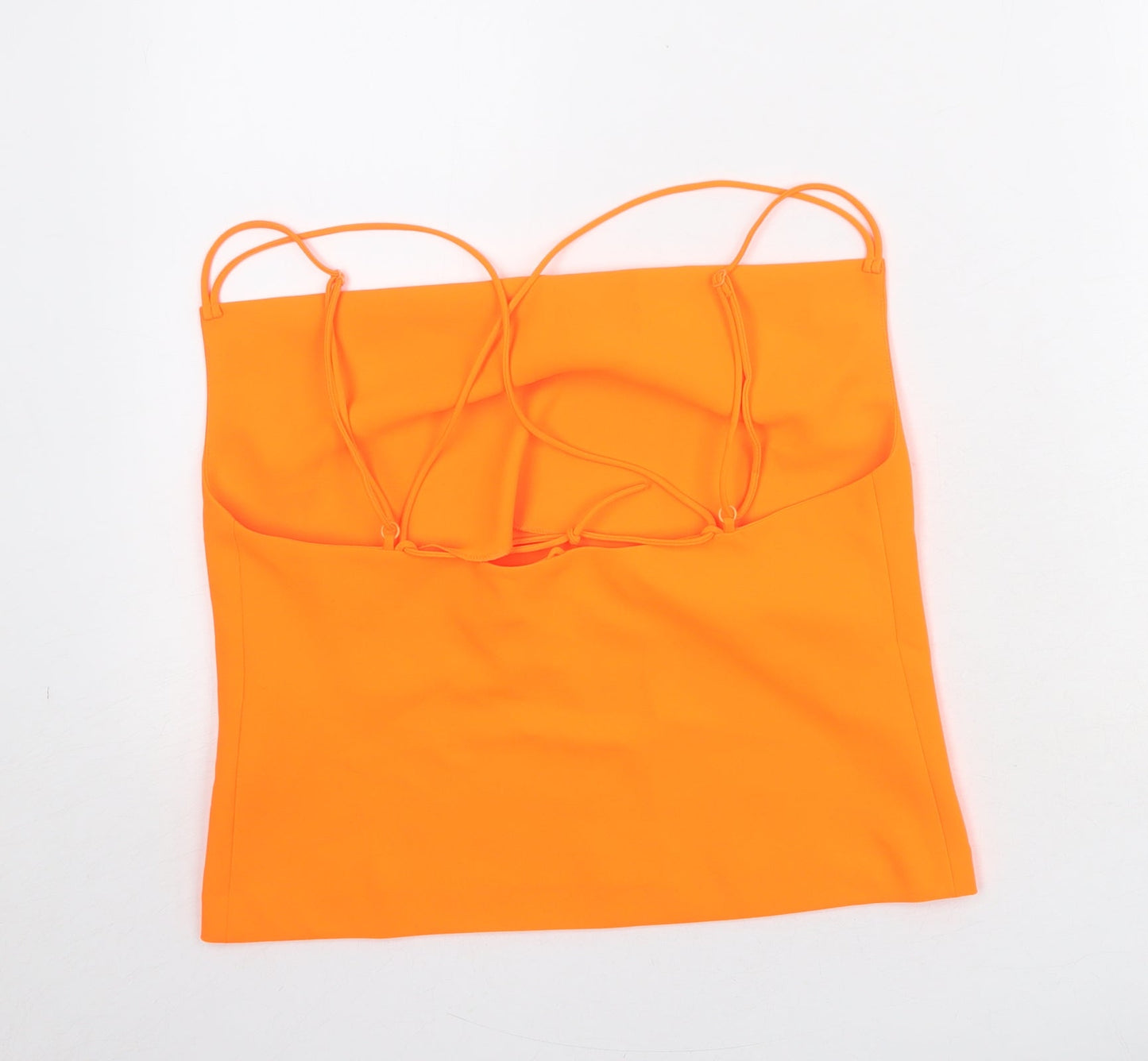 Womens UK Size M Zara Orange Basic Tank
