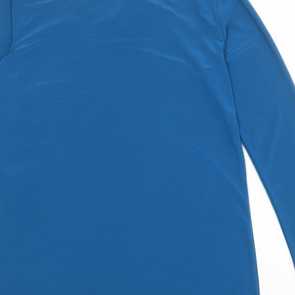 Womens UK Size S Nina Leonard Blue Tunic Blouse
