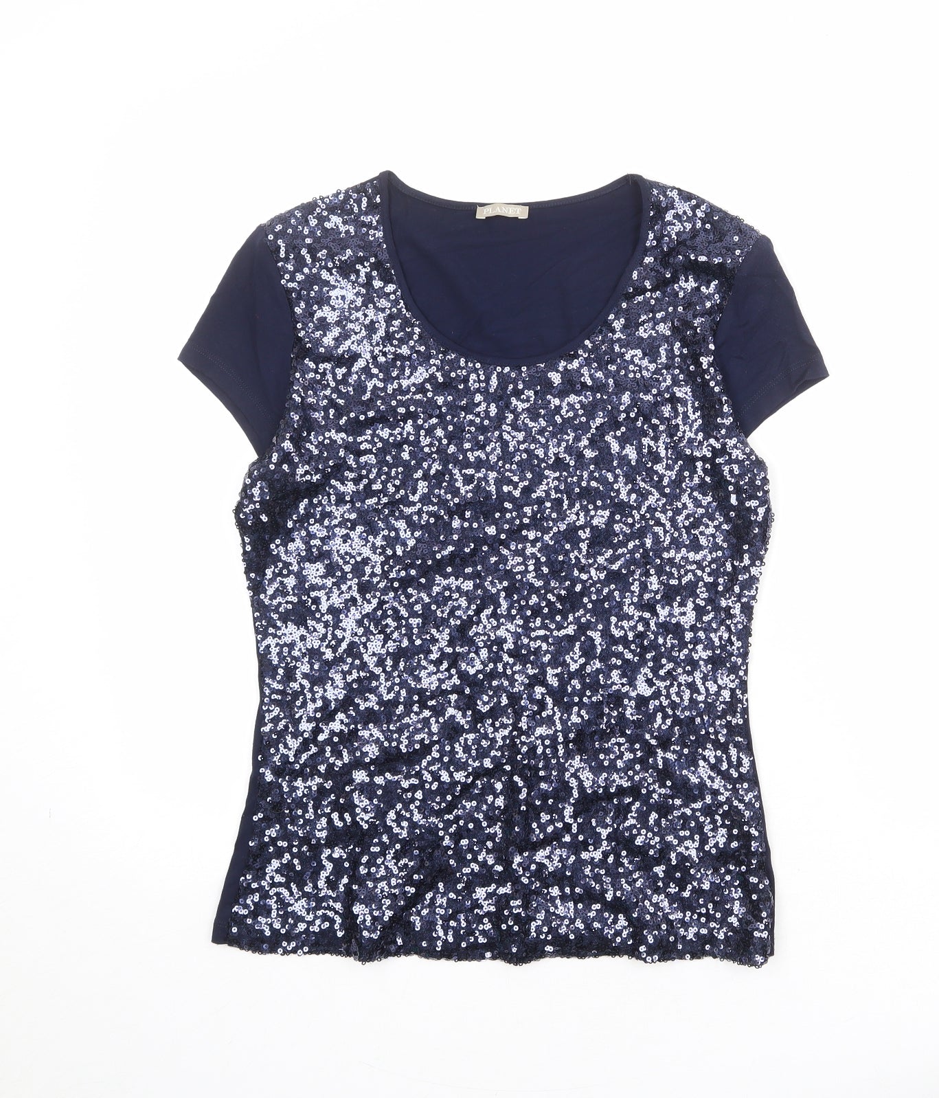 Womens UK Size XS Planet Blue Basic T-Shirt