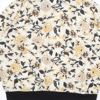 Womens UK Size 12 New Look Ivory Varsity Jacket