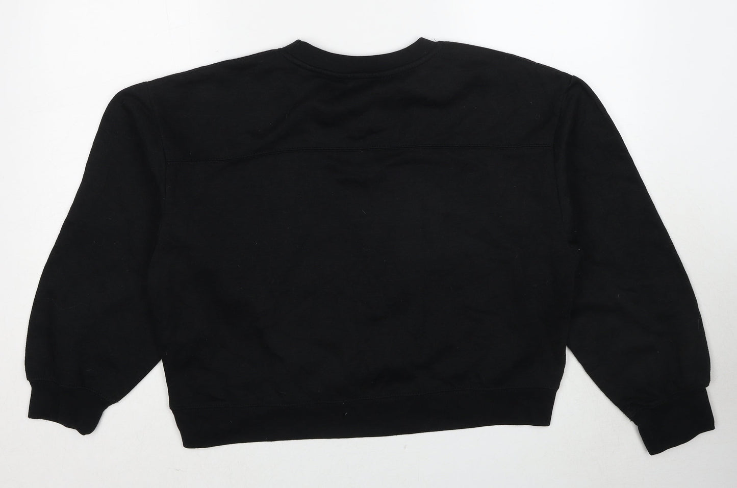 Zara Womens Black Polyester Pullover Sweatshirt Size L Pullover
