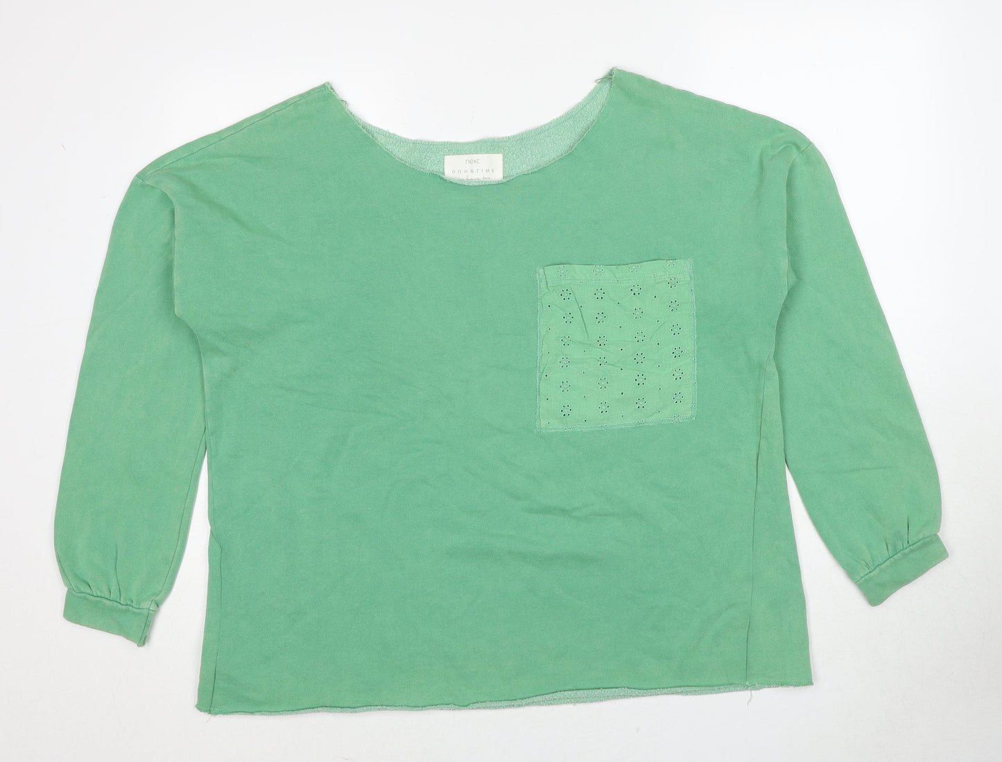 Womens UK Size L NEXT Green Pullover Sweatshirt