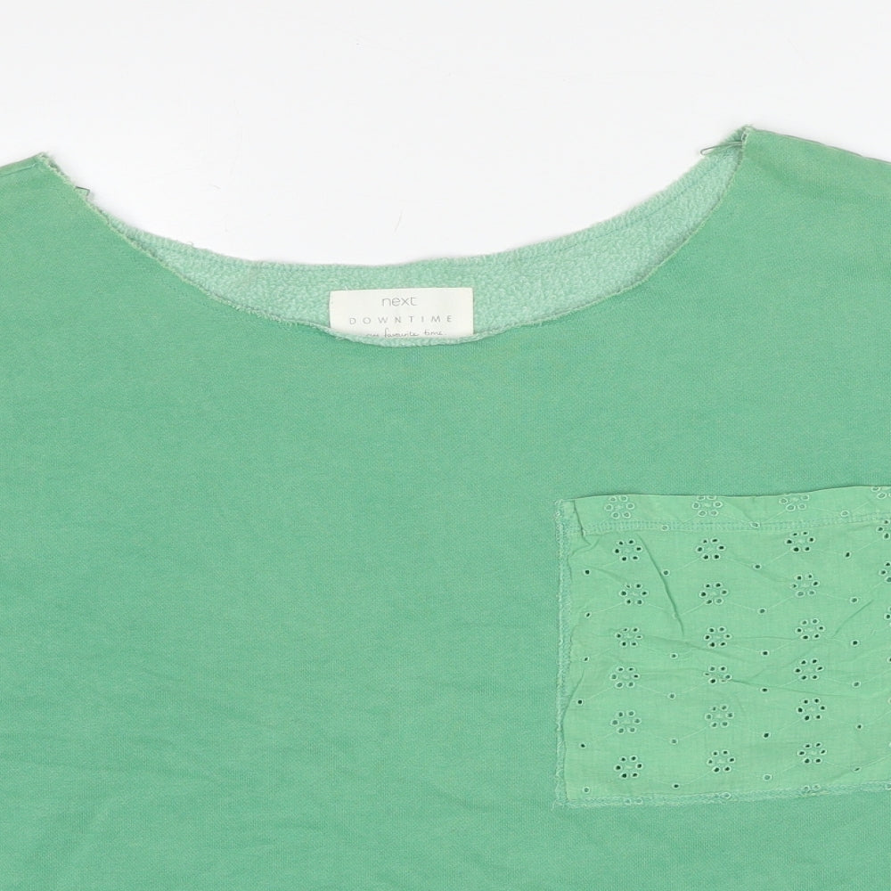 Womens UK Size L NEXT Green Pullover Sweatshirt