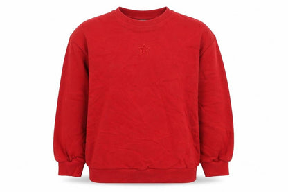 Marks and Spencer Boys Red Cotton Pullover Sweatshirt Size 8-9 Years Pullover