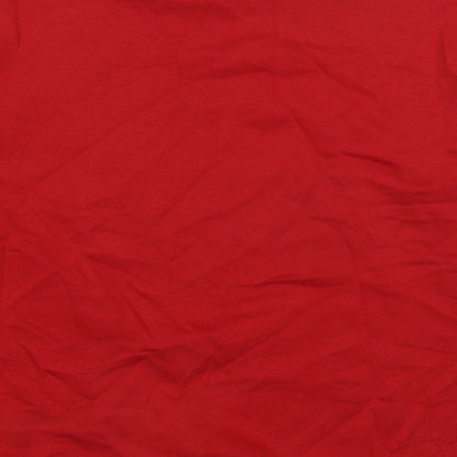 Marks and Spencer Girls Red Cotton Pullover Sweatshirt Size 13-14 Years Pullover