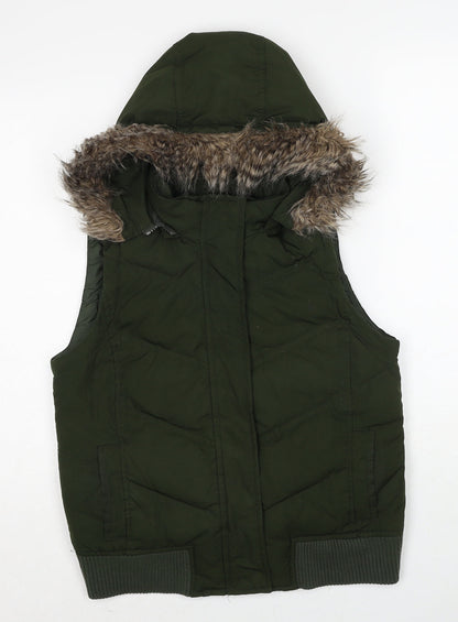 Womens UK Size XS Gap Green Parka Coat