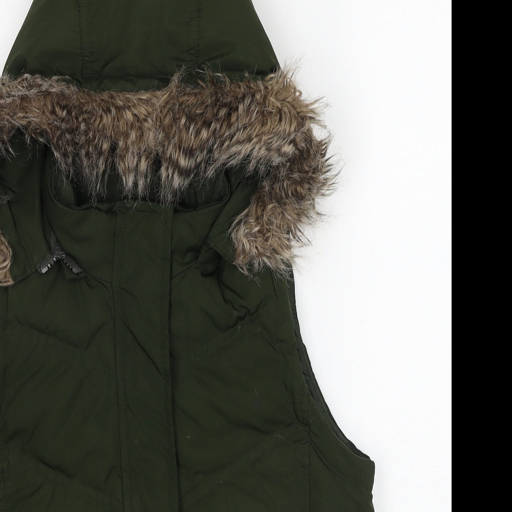 Womens UK Size XS Gap Green Parka Coat