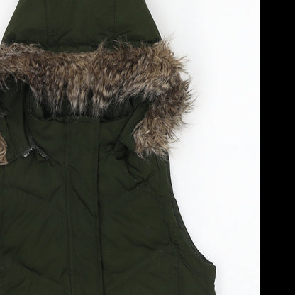 Womens UK Size XS Gap Green Parka Coat