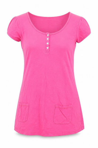Womens UK Size 12 Monsoon Pink Basic T-Shirt