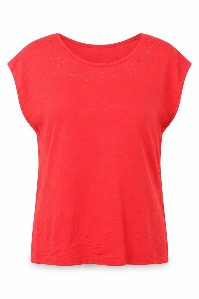 Womens UK Size 14 Warehouse Red Basic Blouse