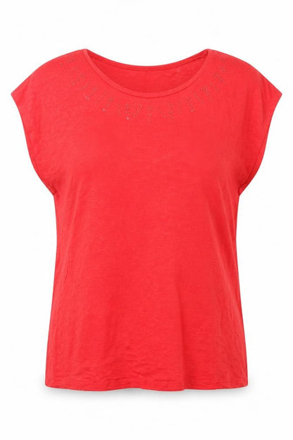 Womens UK Size 14 Warehouse Red Basic Blouse