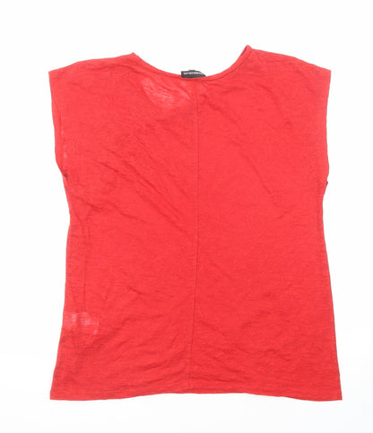 Womens UK Size 14 Warehouse Red Basic Blouse